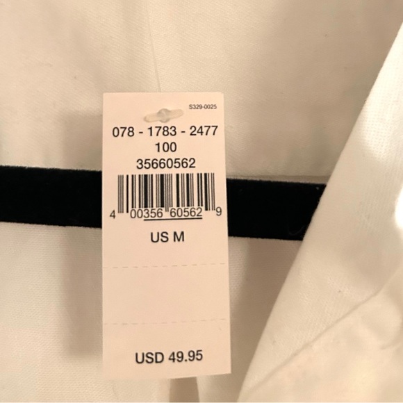 Size M crisp white button down shirt by Aerie. Heavy weight 100% cotton. NWT. - Picture 4 of 4